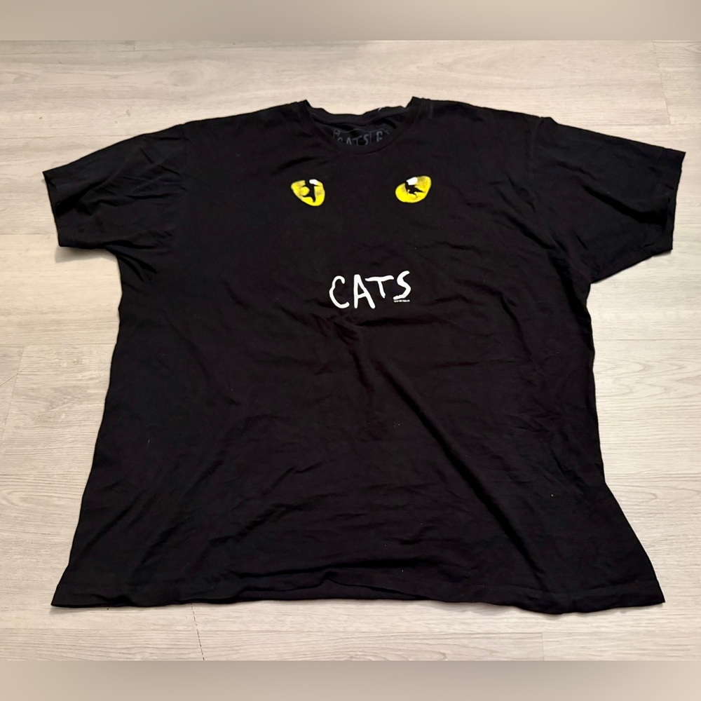 Cats Graphic Black T-Shirt Creative Goods 100% Cotton Unisex XXL Broadway
